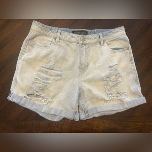 Almost famous distressed jean shorts